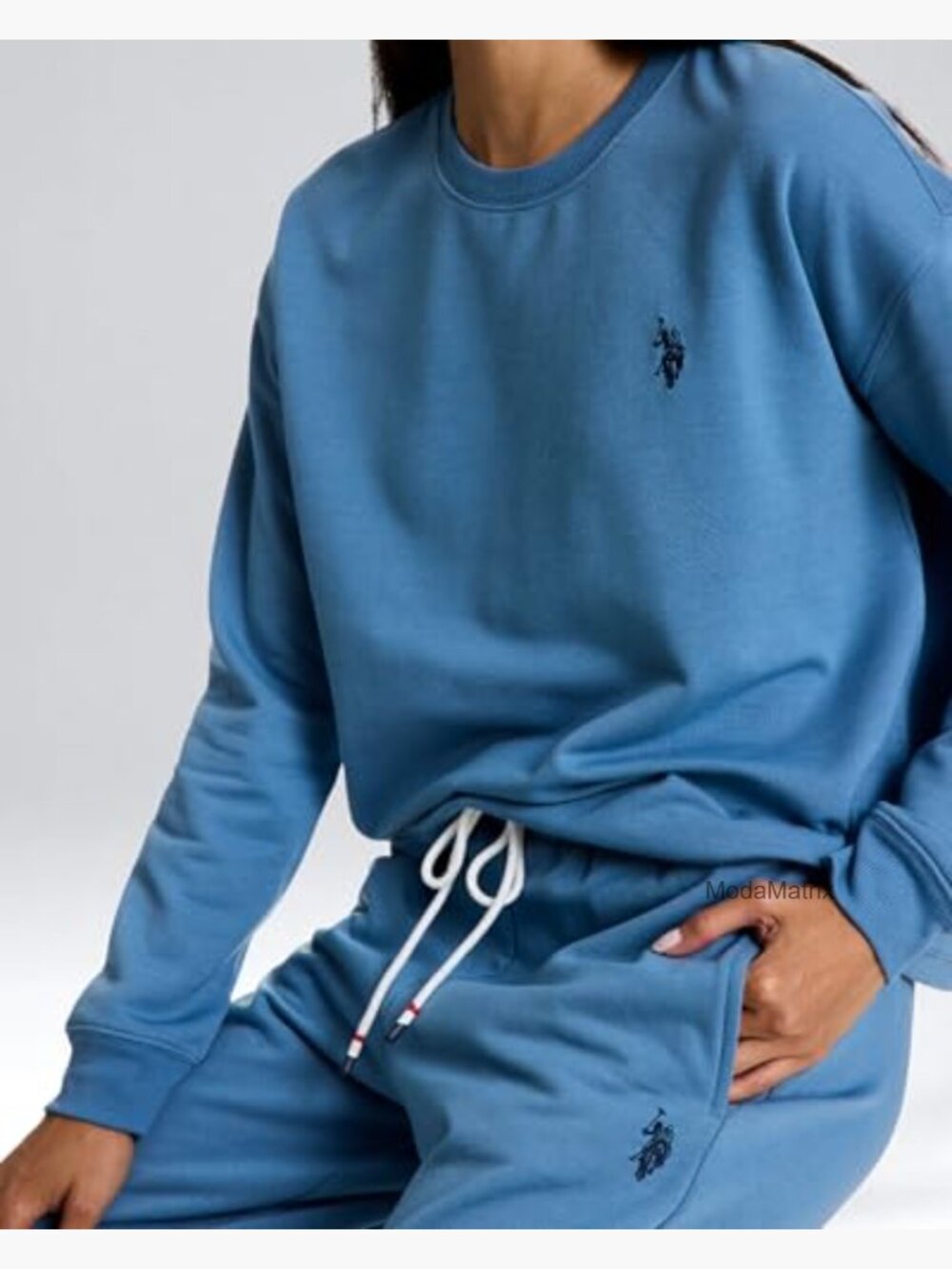Women's 2-Piece Lounge Pajama Set with Sweatshirt and Joggers Fleece-Backed - Picture 3 of 7
